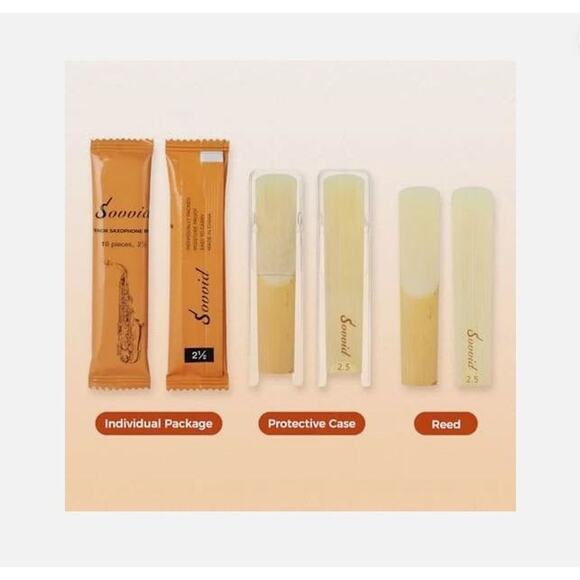 Handcrafted Sovvid Tenor Saxophone Reeds 2.5 Premium Natural reed Warm Strength - Picture 5 of 11
